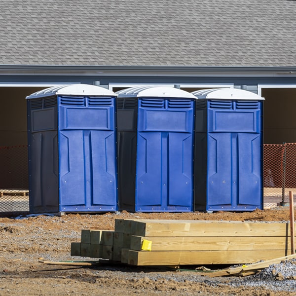 what is the maximum capacity for a single porta potty in Saline OH